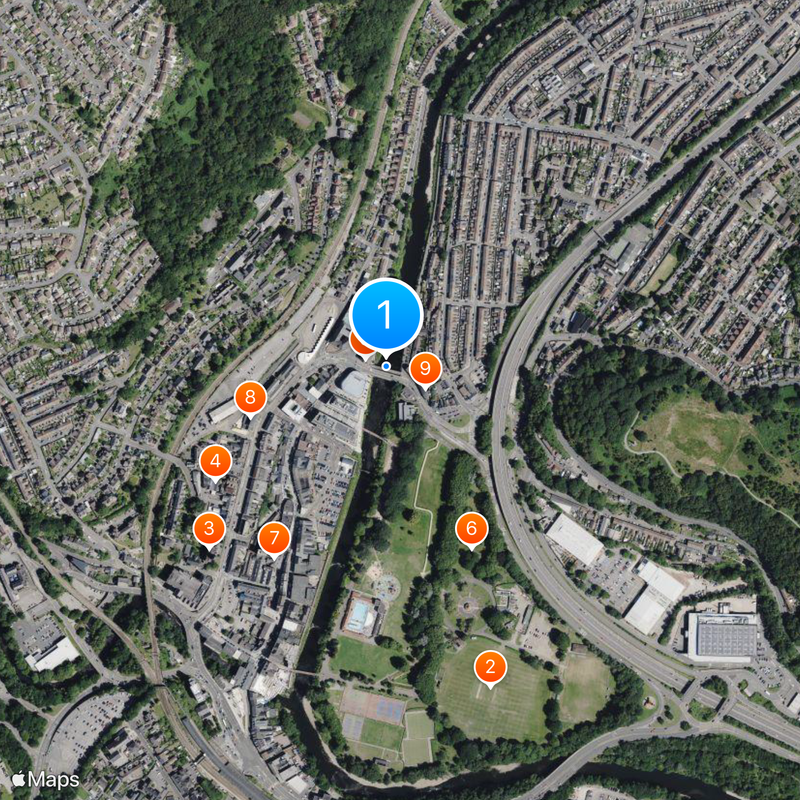 Pontypridd Bridge Map