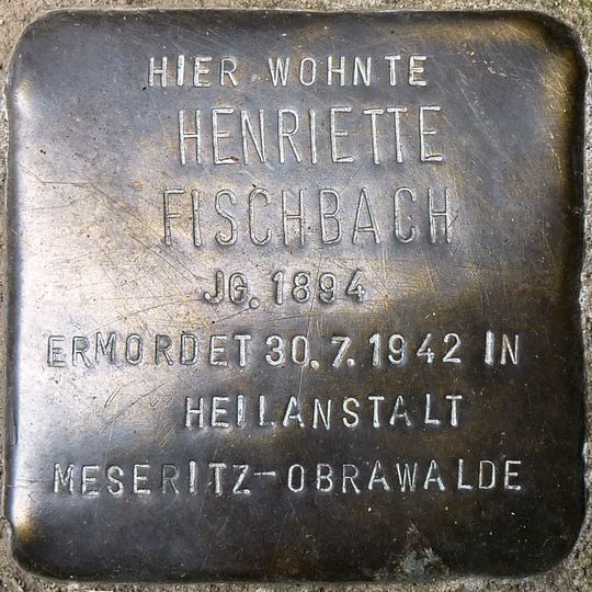 Stolperstein en memoria de Henriette Fischbach