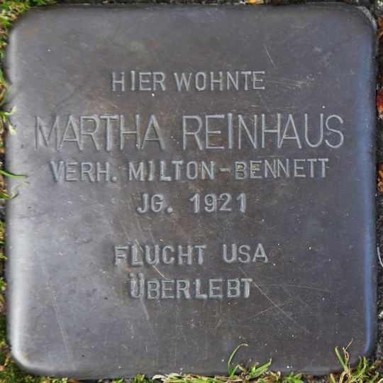 Stolperstein en memoria de Martha Reinhaus
