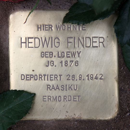 Stolperstein en memoria de Hedwig Finder