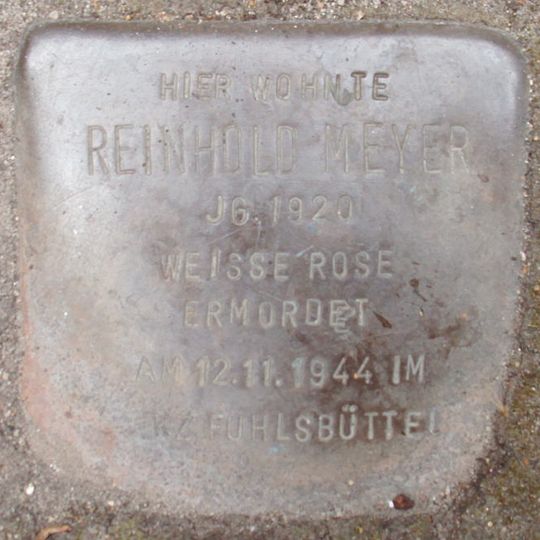 Stolperstein dedicated to Reinhold Meyer