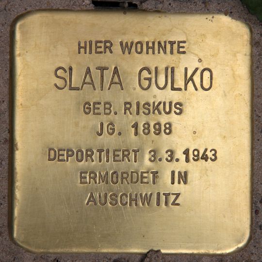 Stolperstein à la mémoire de Slata Gulko