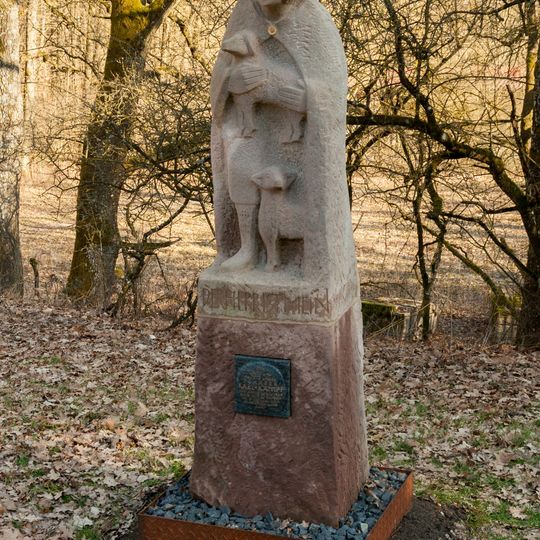 Skulptur Schäfer mit Lamm
