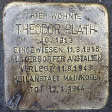 Stolperstein en memoria de Theodor Plath