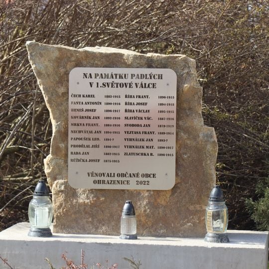 Památník obětem 1. sv. války v Ohrazenicích