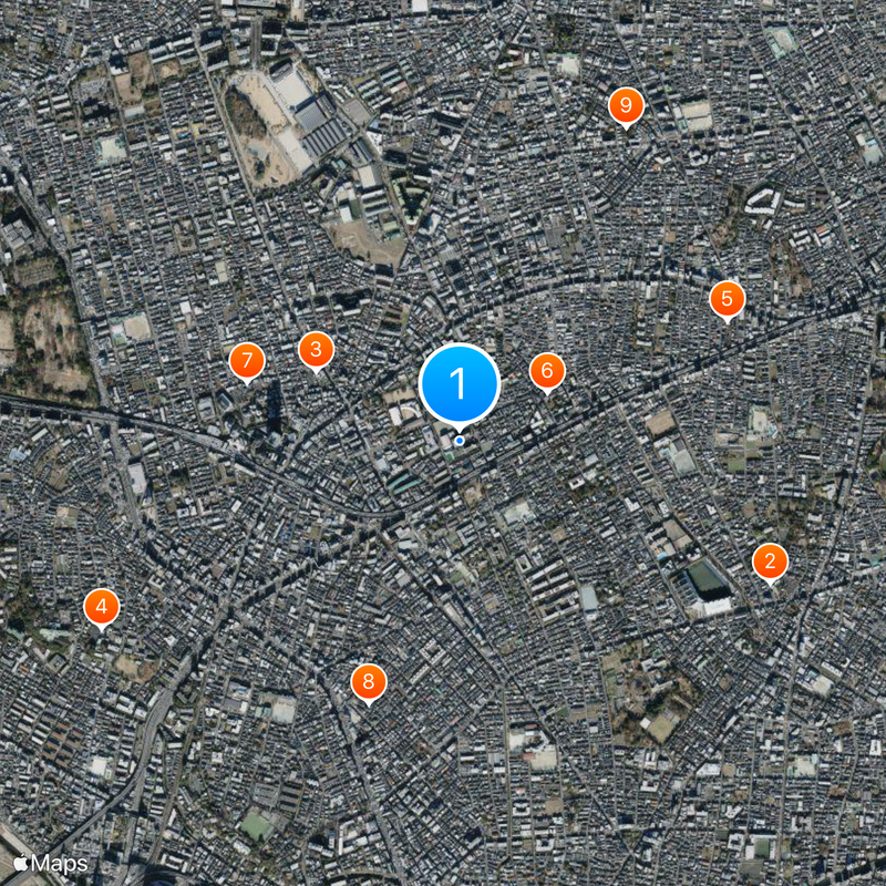 Tokyo Metropolitan Sakuramachi High School Map