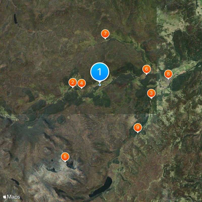 Castillo Abergeldie Mapa