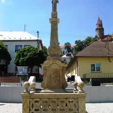 Stone cross in Bouzov