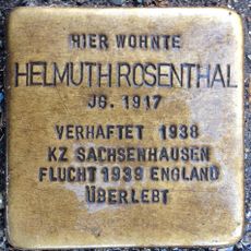 Stolperstein à la mémoire de Helmuth Rosenthal