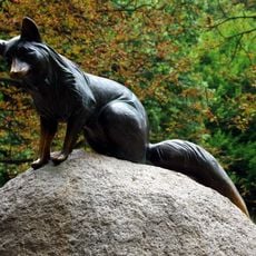 Statue of Liška Bystrouška by Karel Vávra