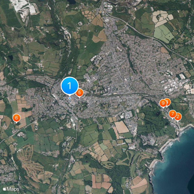 St Austell Mapa