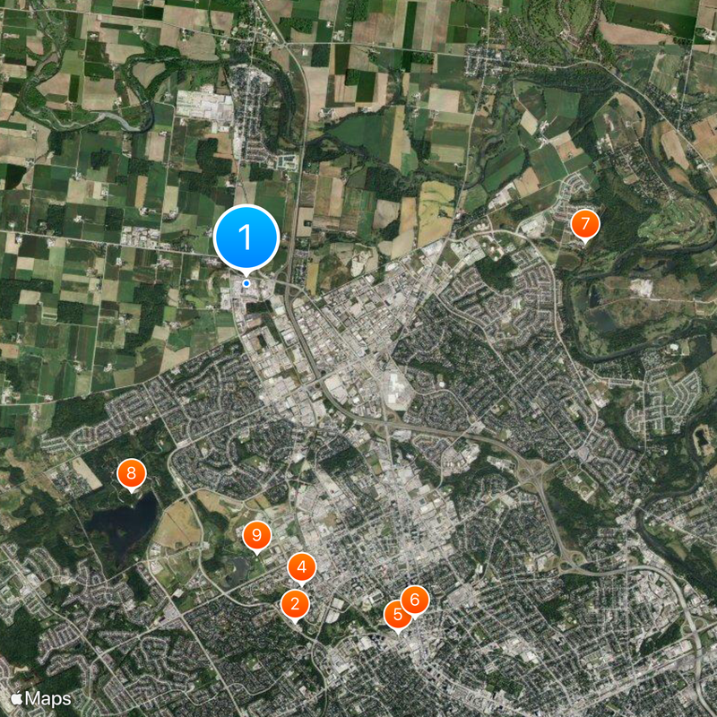 St. Jacobs Farmers' Market Map
