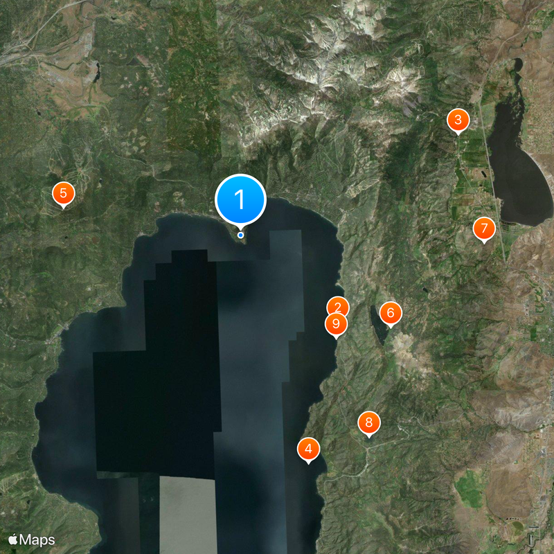 Cal Neva Lodge & Casino Karte