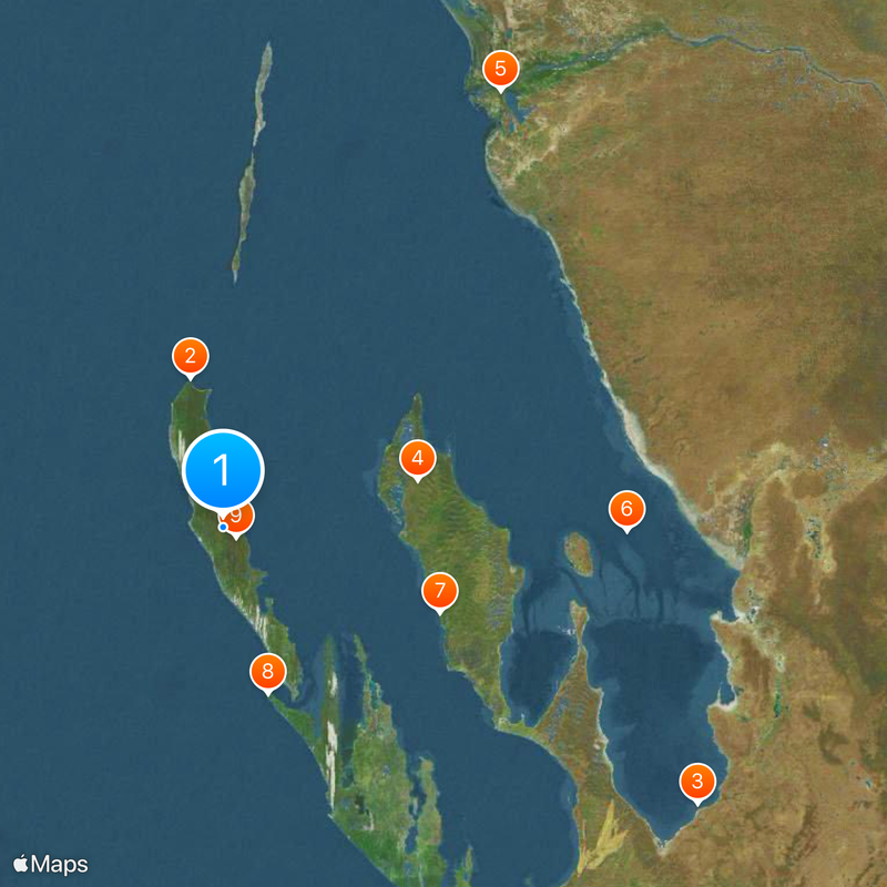 Isla Dirk Hartog Mapa