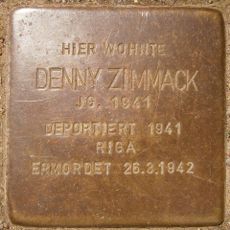 Stolperstein dedicated to Denny Zimmack
