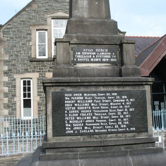 War memorial in front of the Shire Hall