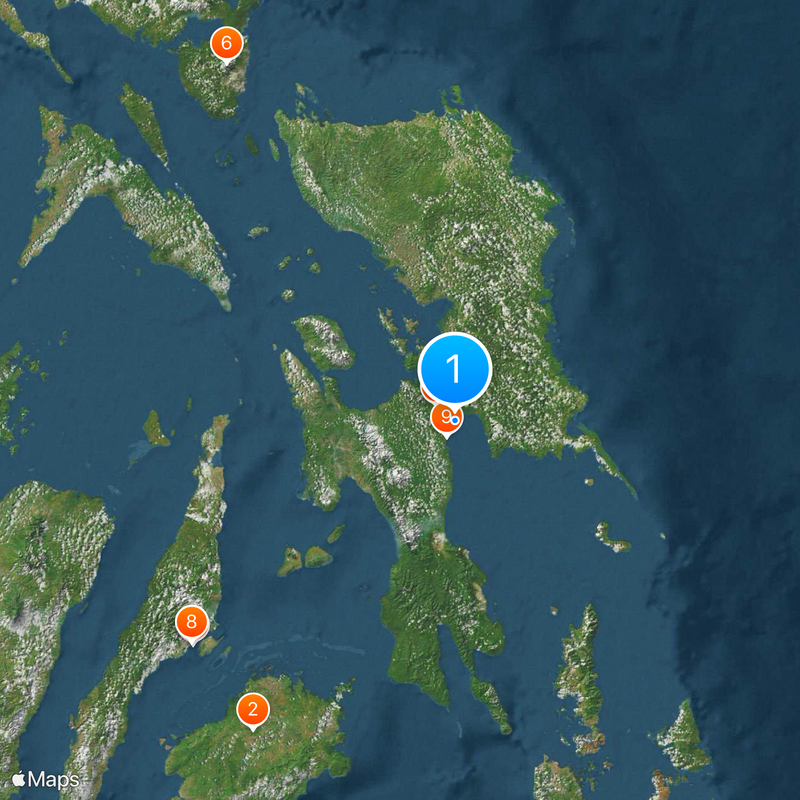 Visayas orientales Carte