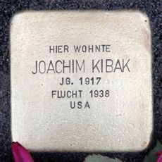 Stolperstein dedicated to Joachim Kibak