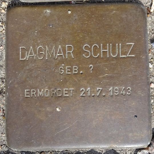 Stolperstein à la mémoire de Dagmar Schulz