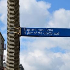 Fragments of the ghetto walls in Warsaw