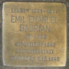 Stolperstein à la mémoire d’Emil Emanuel Badrian