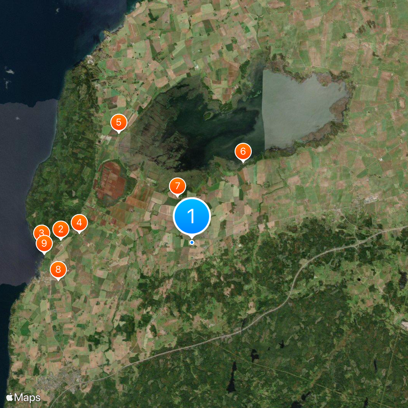 Runenstein von Rök Karte