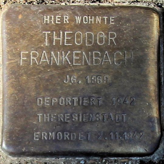 Stolperstein en memoria de Theodor Frankenbach