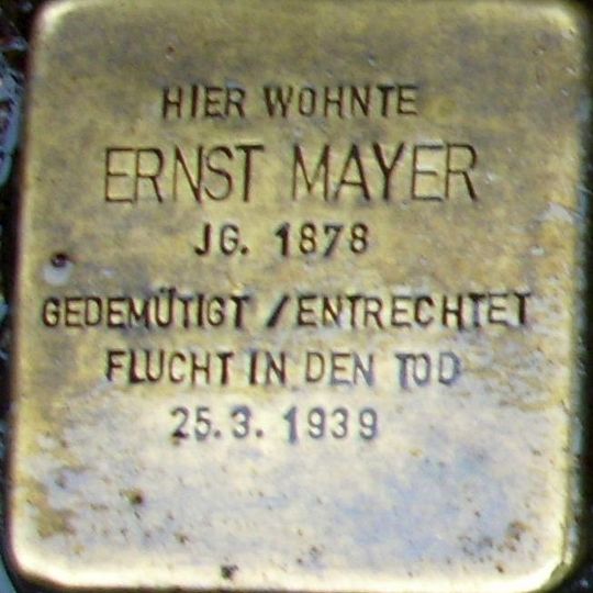 Stolperstein für Ernst Mayer