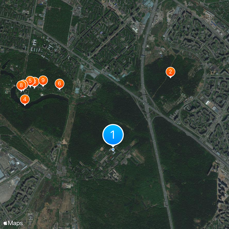 Moscow Higher Military Command School Map