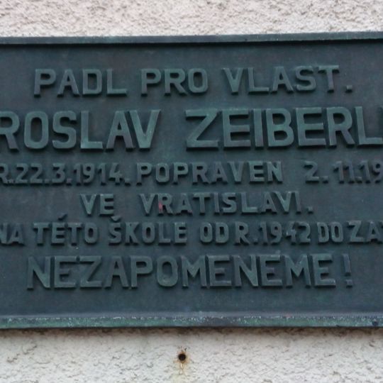 Pamětní deska Jaroslava Zeiberlicha v Soběšicích