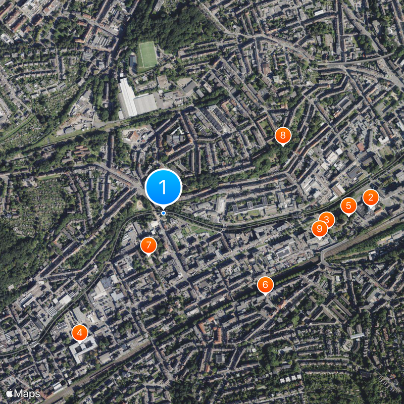 Wuppertaler Schwebebahn Mapa