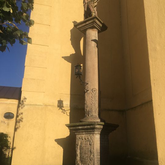 Socha sv. Jakuba na morovém sloupu v Příbrami