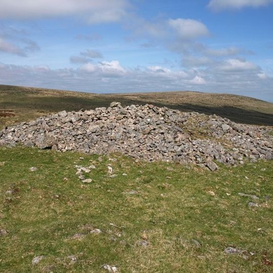 Cairn near the summit of Western Beacon