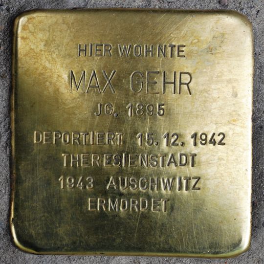 Stolperstein en memoria de Max Gehr