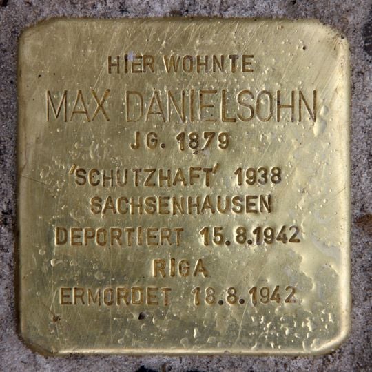 Stolperstein à la mémoire de Max Danielsohn