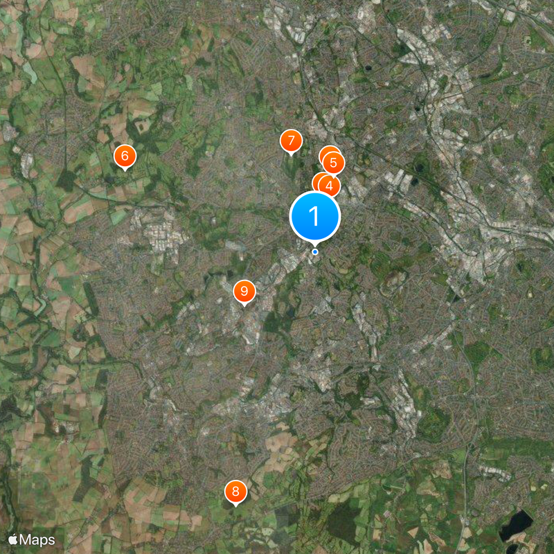 Metropolitan Borough of Dudley Karte