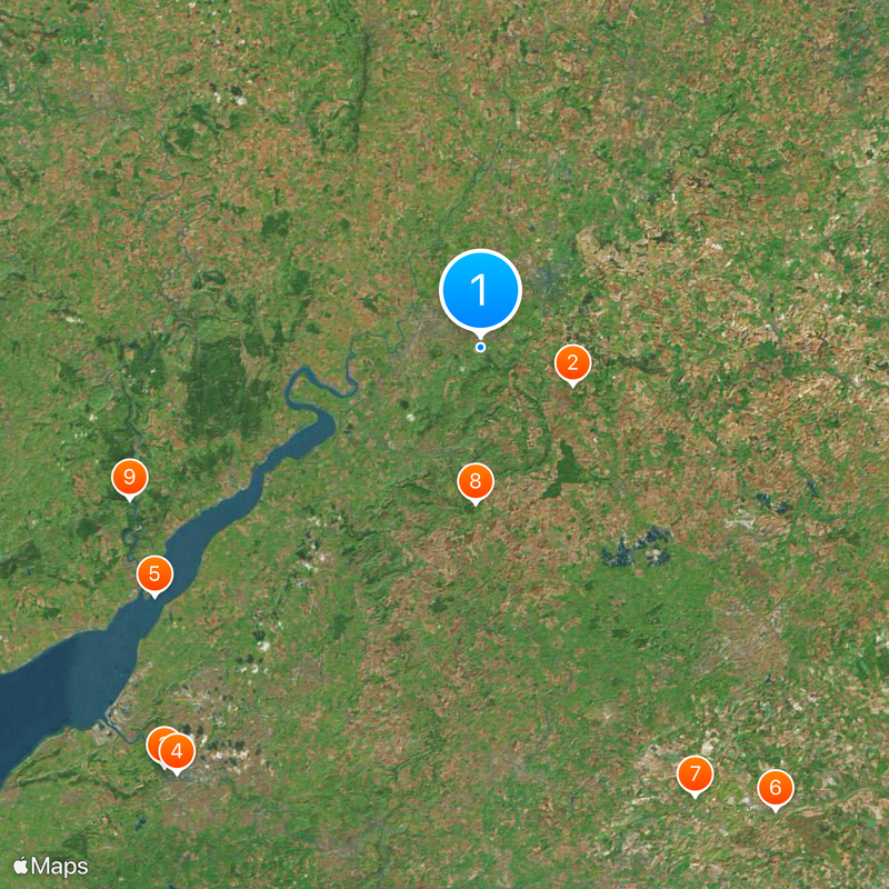Gloucestershire Mapa