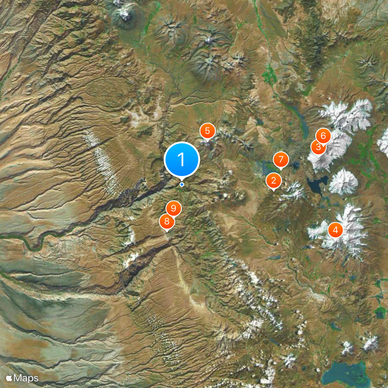 Inka-Straßensystem Karte