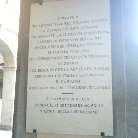 Lapide del quinto anniversario della liberazione