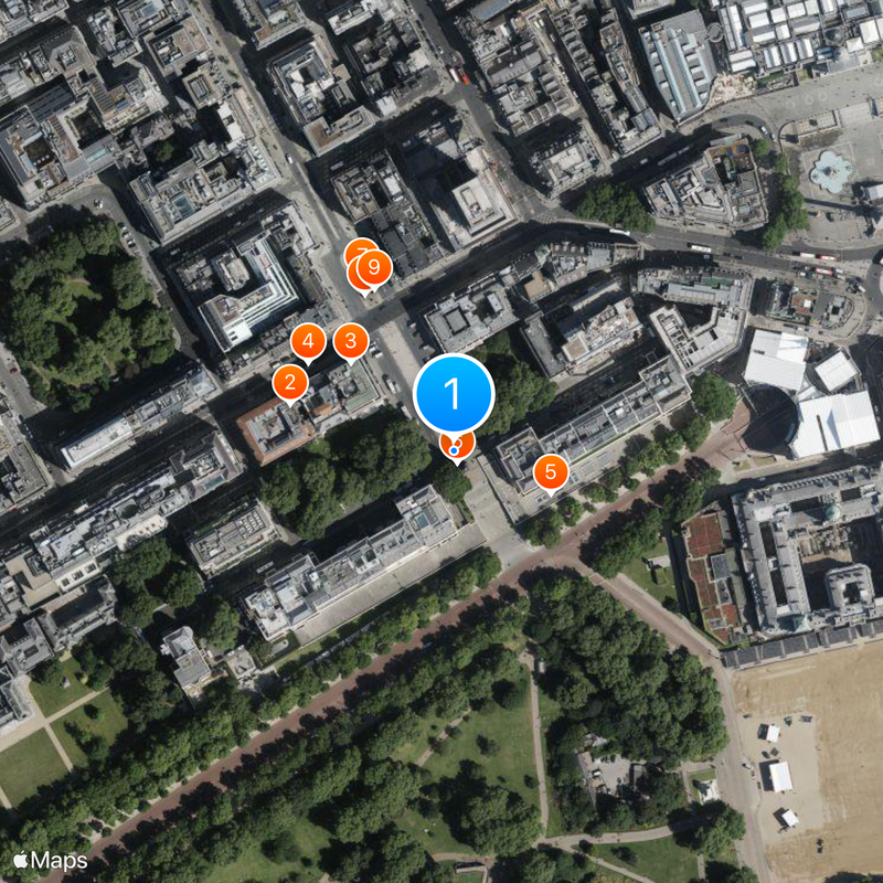 Carlton House Terrace Map