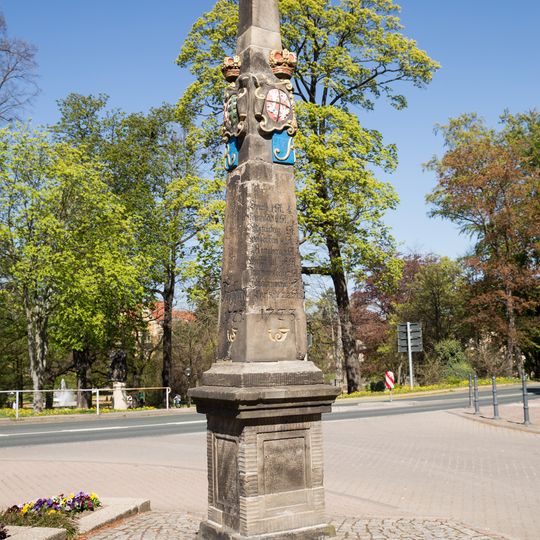 Postmeilensäule Petersstraße Freiberg