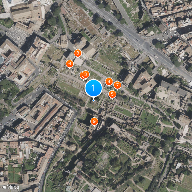 Temple of Castor and Pollux Map