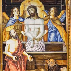 Retablo cerámico del Entierro de Cristo