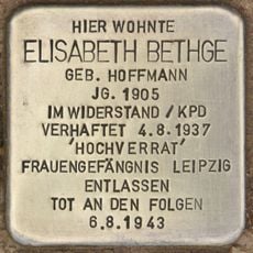 Stolperstein en memoria de Elisabeth Bethge
