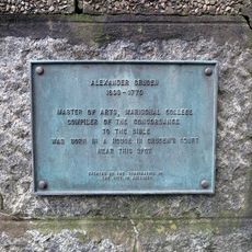 Commemorative Plaque to Alexander Cruden