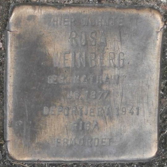 Stolperstein à la mémoire de Rosa Weinberg