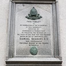 Commemorative plaque to Samuel Seabury