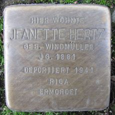 Stolperstein dedicated to Jeanette Hertz