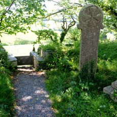 Wayside cross in St Juliot's churchyard, 10m south of the church