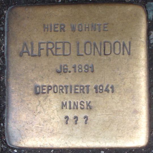 Stolperstein dedicated to Alfred London